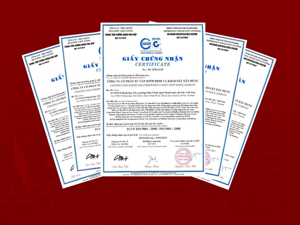 Hệ thống quản lý chất lượng ISO 9001: 2008 được Quacert công nhận 